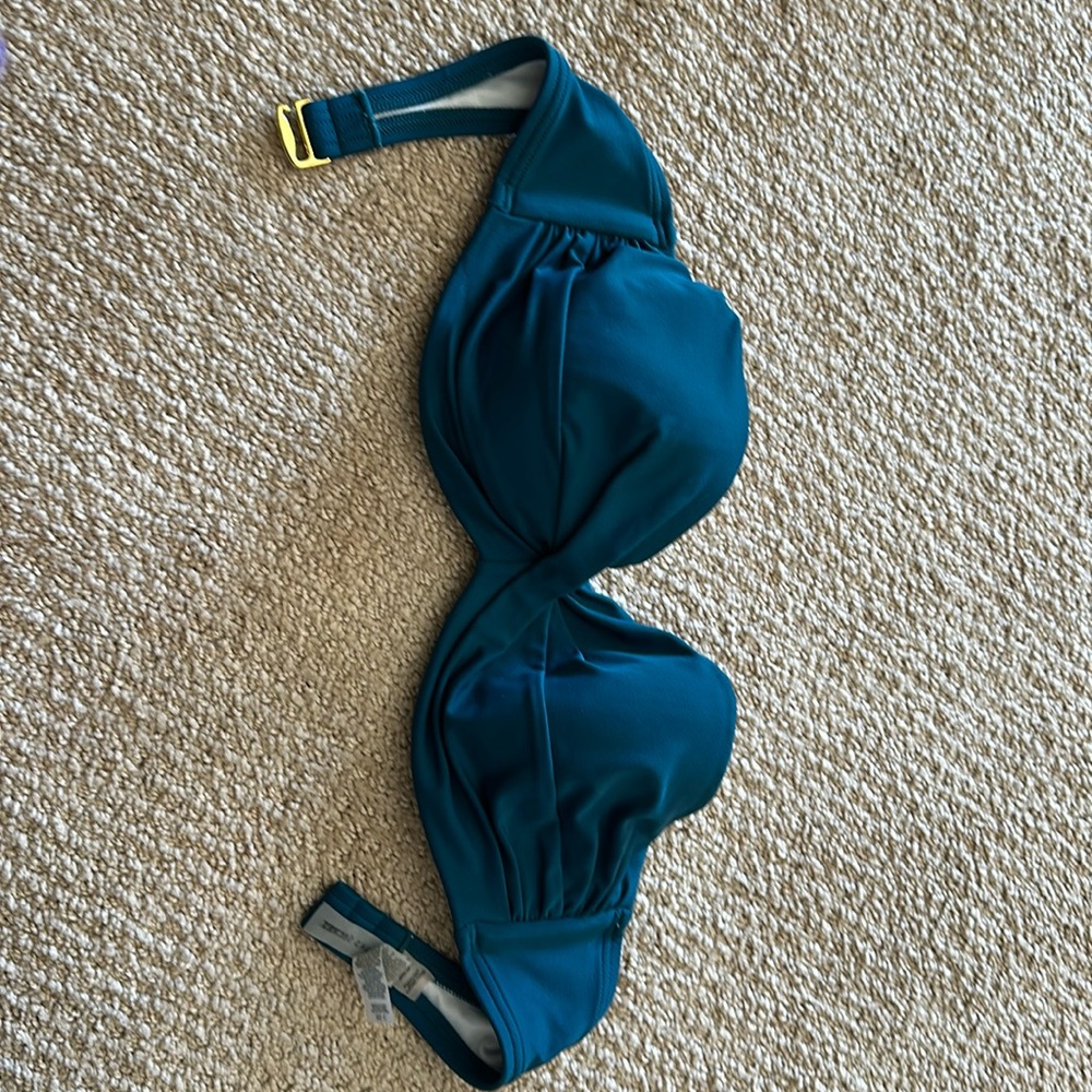 Victoria Secret 32C swim top deep blue teal